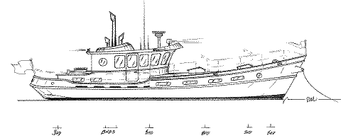 Greatheart 54 - A Motor Yacht for Voyaging - Kasten Marine Design, Inc.