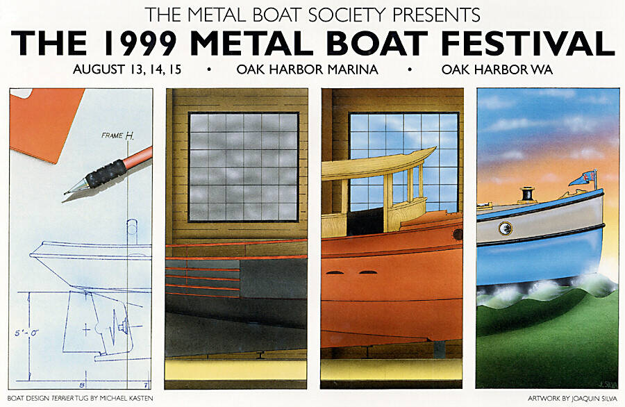 1999 Metal Boat Society Festival Poster - Joaquin Silva