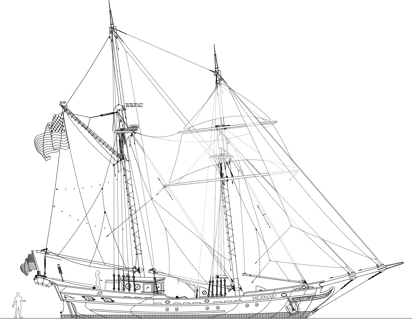 61' MERMAID - An Authentic 1700's Brigantine by Kasten Marine Design 