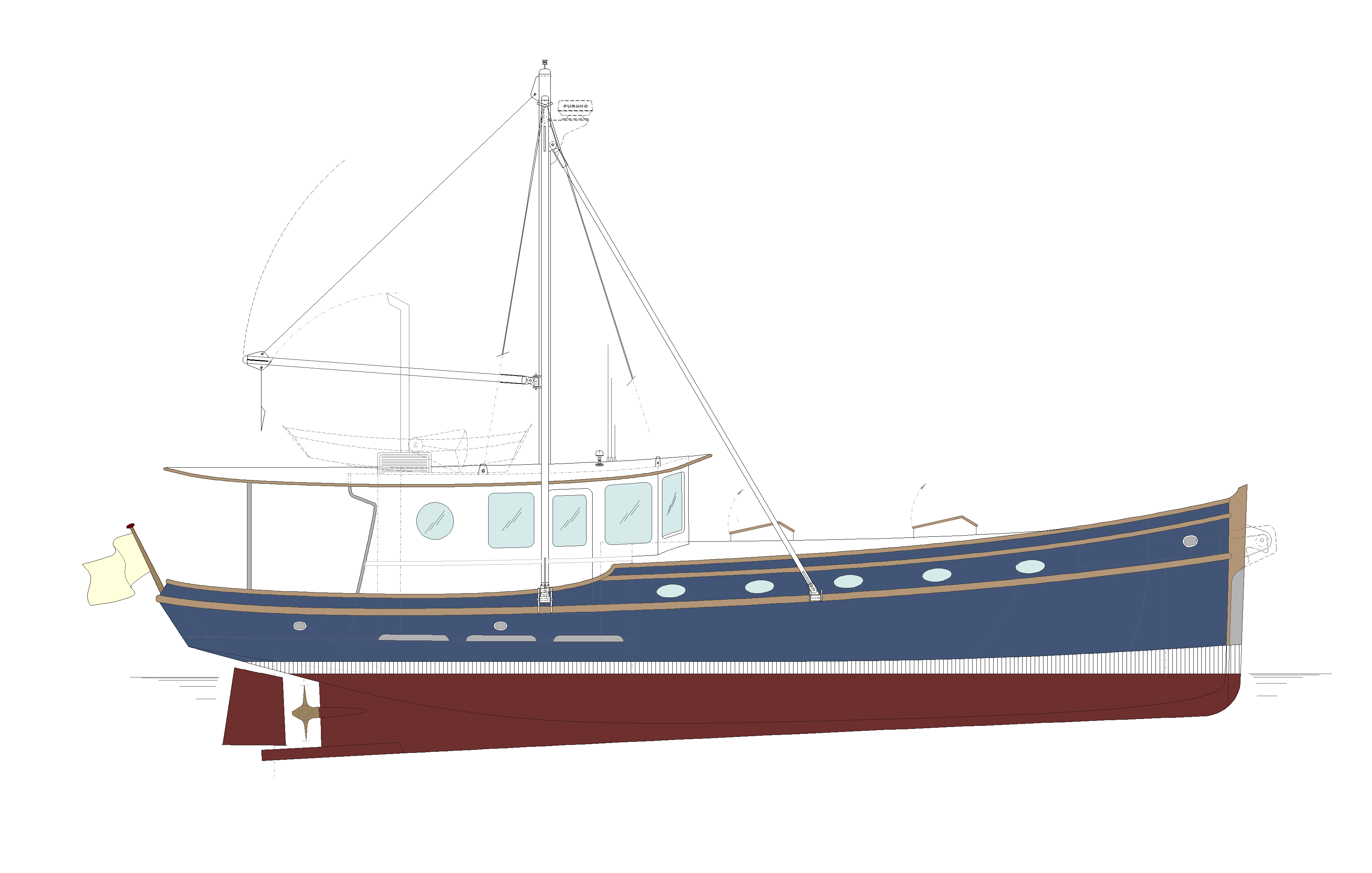 Yacht Boat Drawings