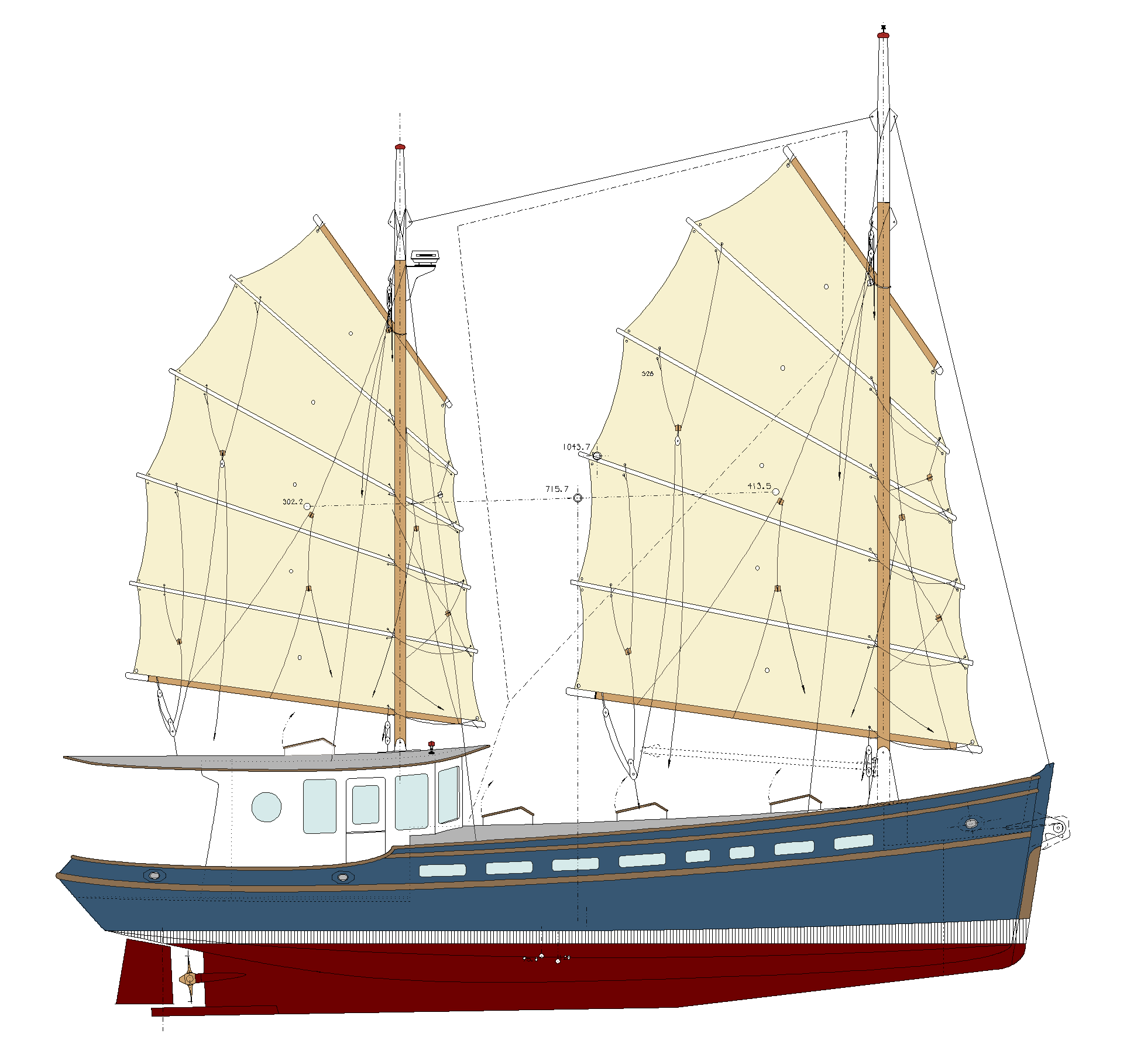 50' Motor Yacht RENEGADE - Kasten Marine Design, Inc.