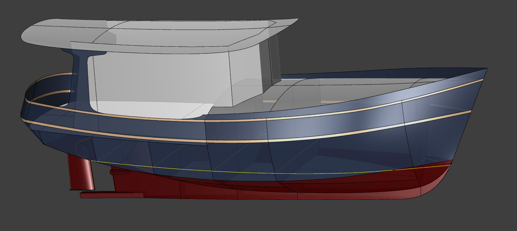 36' Pocket Trawler VAGABOND - Kasten Marine Design, Inc.